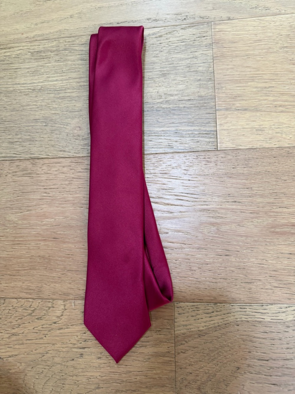 Men's Axazie Solid deep red formal Tie